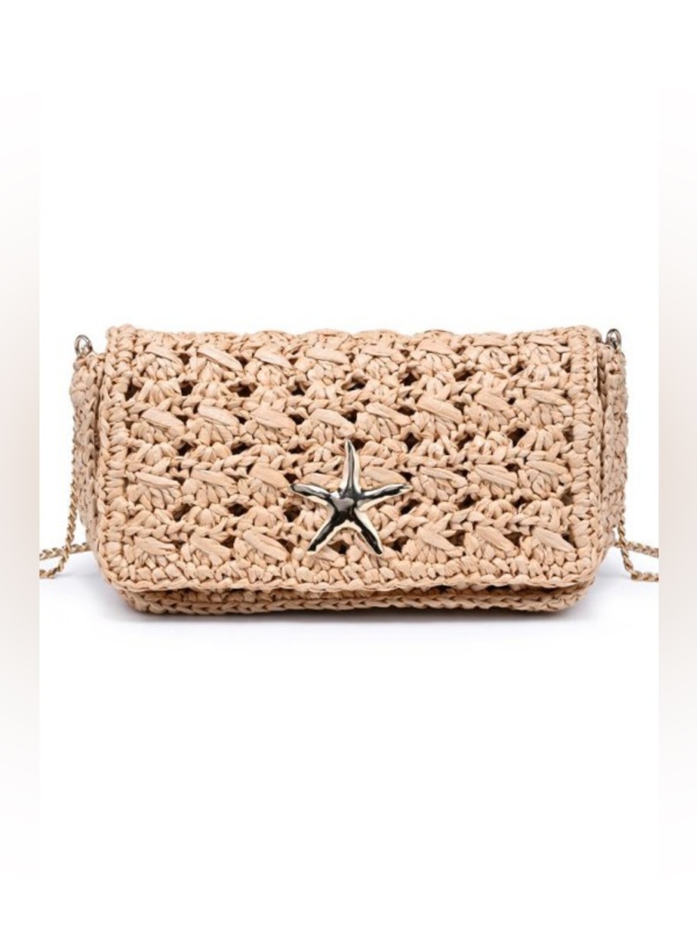STARFISH WOVEN CROSSBODY BAG
